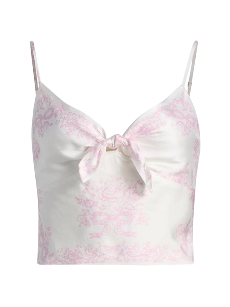 LoveShackFancy Emeraine Printed Top | Saks Fifth Avenue