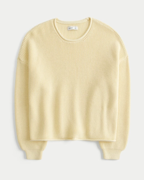 Easy Roll-Neck Crew Sweater