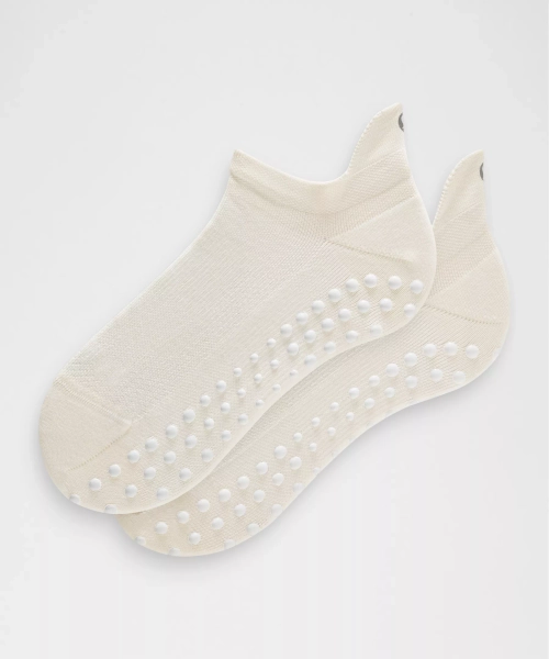 Unisex Find Your Balance Grip Tab Socks *Updated - Light Ivory - L