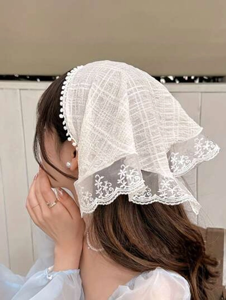 1pc French Lace Scarf For Women, Casual Head Accessory For Daily Wear And Traveling, Suitable As A Headband For Beach Photography, An Elegant And Cute Headband, A Perfect Summer Gift For Girlfriends And Mothers Hair Accessories For Women, Fall, Travel, Hair Tools, Accessories Women, Hair Stuff,Fall,Hair Accessories,Hair Accessories For Women,Travel,Hair Accessories,Accessories Women,Hair Accessory,Hair Accessories Women,Hair Tools,Hair Stuff,Stuff,Beauty Accessories,Gifts,Travel,Gifts For Women,Hair Stuff,Stocking Stuffers