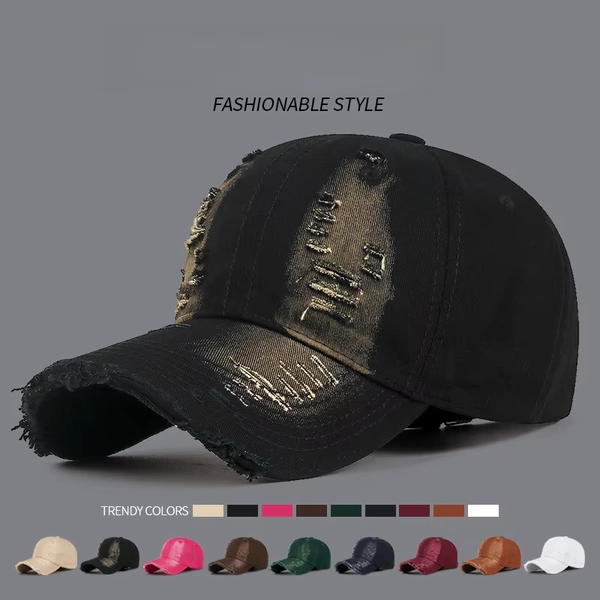 Cool Fashion Women Men Ripped Denim Cotton Baseball Cap Male Female Four Seasons Sports Snapback Sun Cap Hat For Women Men - AliExpress 200000297
