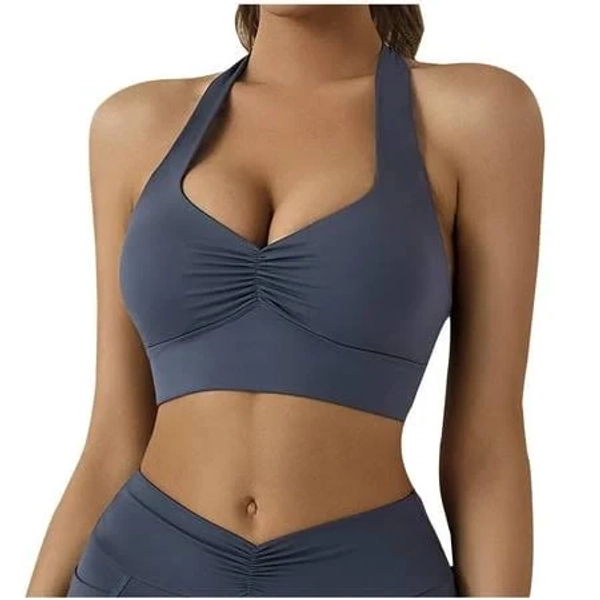 Women's Seamless Halter Sports Bra and Shorts Workout Sets