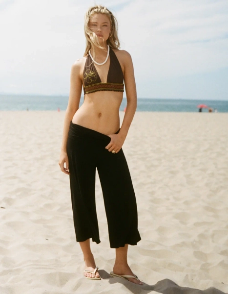 FULL TILT Womens Low Rise Gaucho Pants - BLACK - XS