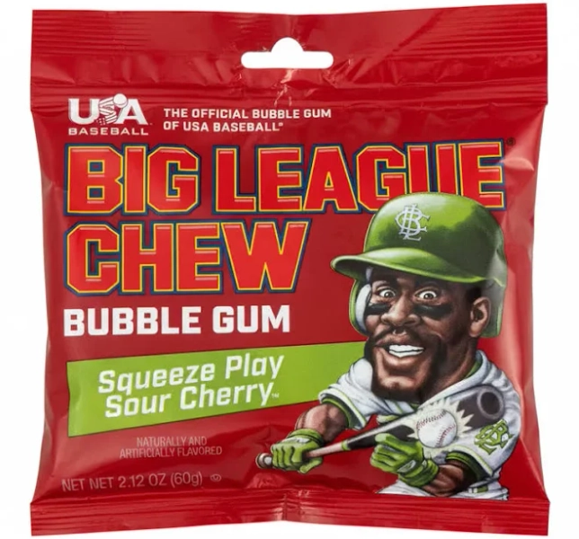 Big League Chew Sour Cherry Pouch - 2.12oz | Candy Funhouse