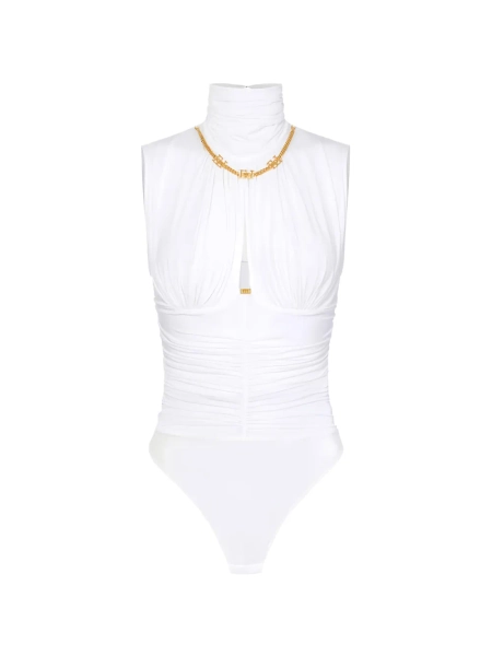 Elisabetta Franchi body drapé à détail de chaîne | 38
