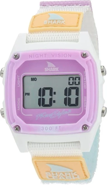 Shark Japanese-quartz Sport Watch With Nylon Strap, White- Water