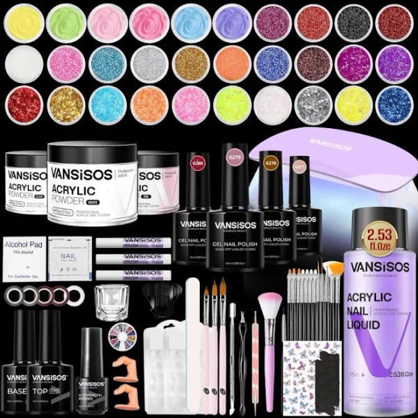 Vansisos Acrylic Nail Kit with Everything