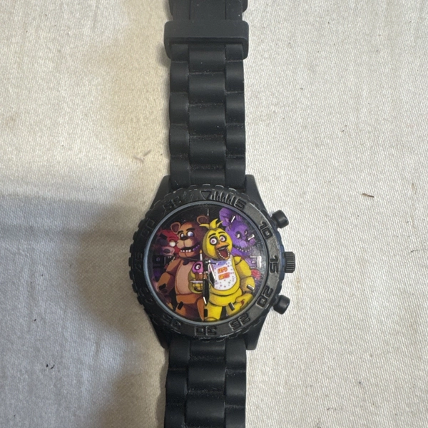 Five Nights at Freddys Watch FNAF Accutime Black Case Band 2017 Works
