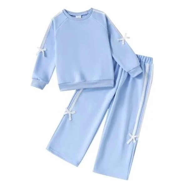 2pcs Color Block Pullover Sweatpants