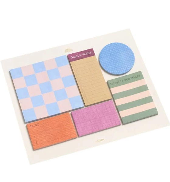 Printed Sticky Notes Set of 6