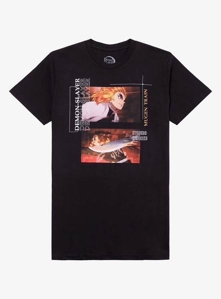Demon Slayer: Kimetsu No Yaiba Rengoku Mugen Train Panels T-Shirt