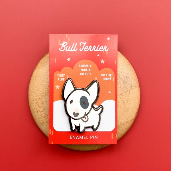 Bull Terrier (White with Black Spot) Pin