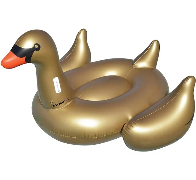 Swimline Inflatable Giant Swan Ride-On Pool Float Yellow One