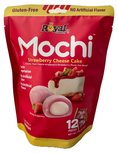 Royal Family Mochi- Matcha, Maple, Tiramasu or Strawberry (12 Piece p/pk.)