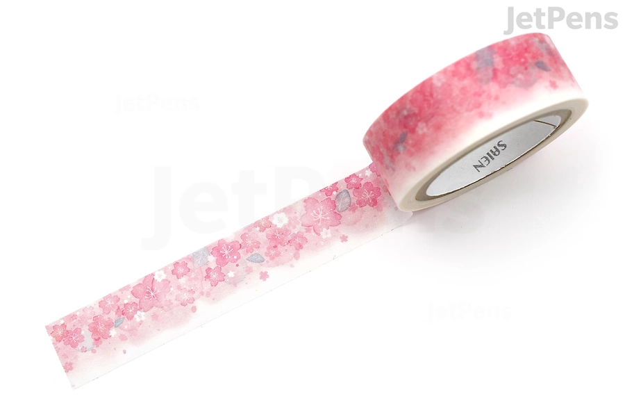 Kamiiso Saien Washi Tape - Spilled Cherry Blossoms - 15 mm x 7 m