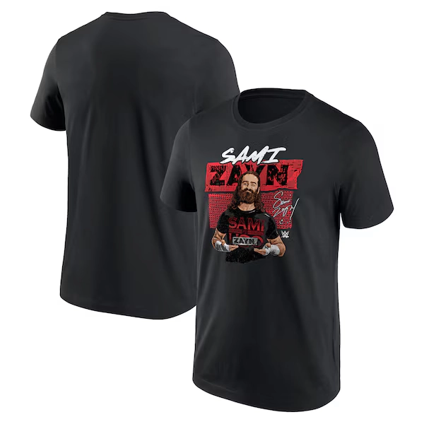 WWE Sami Zayn Pose T-Shirt - Black - Mens