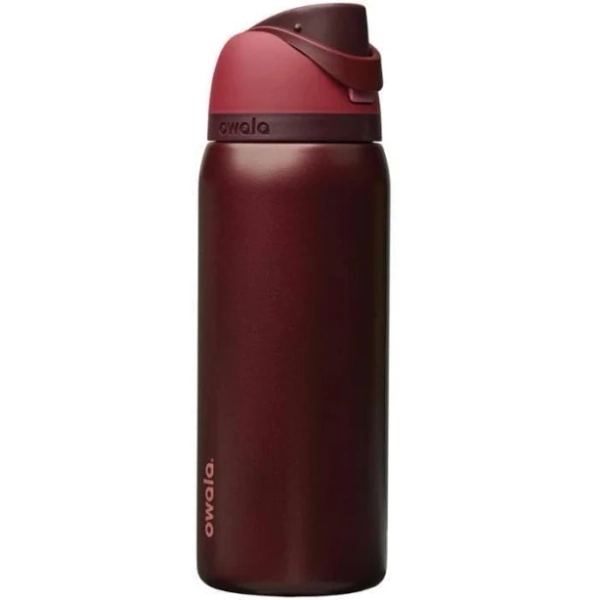 Owala FreeSip Stainless Steel Water Bottle - Black Cherry Edition, 2026 Summer Washable Reusable Hydrate Gift, Kitchenware Drinkware Tumbler