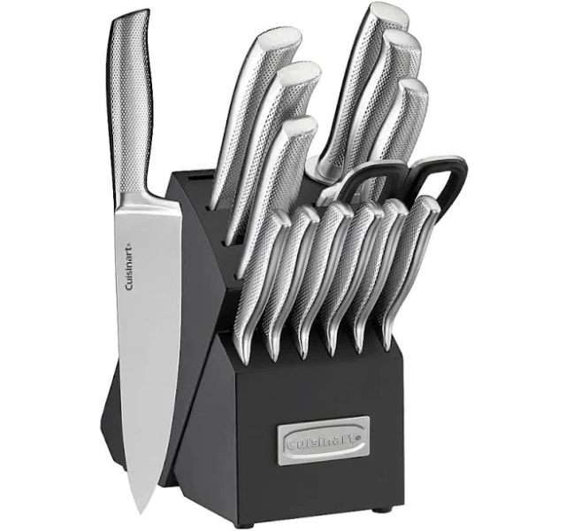 Cuisinart 15-Piece Stainless Steel Hollow Handle Knife Block Set
