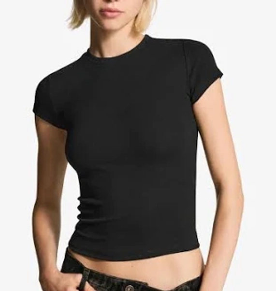 Bershka Women's Short Sleeve Crew Neck T-Shirt
