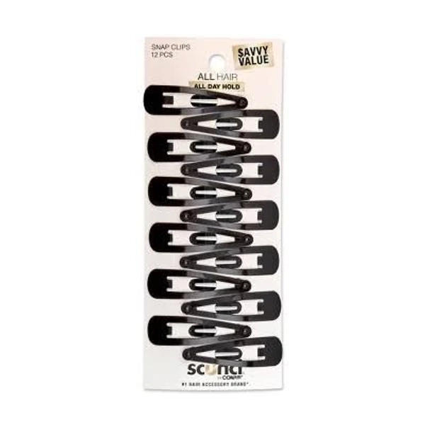 SCUNCI Contour Barrett Metal Snap Hair Clips (12 Pack)