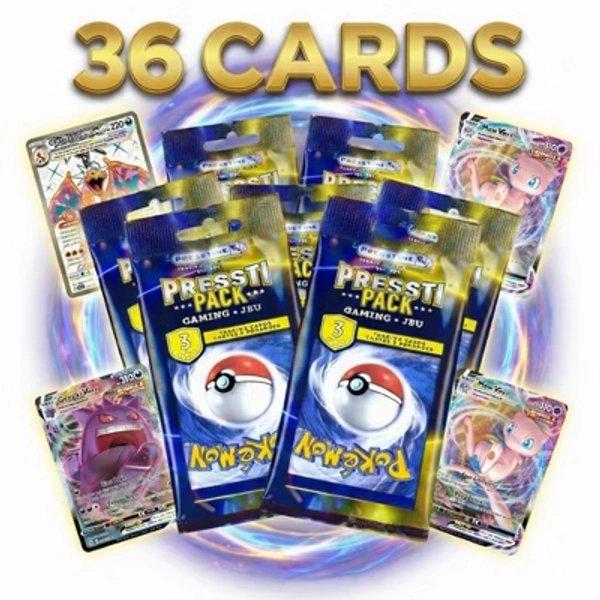 Pack of 12 Presstine Pokemon Presstipack 3-Card Packs - 36 Cards Total