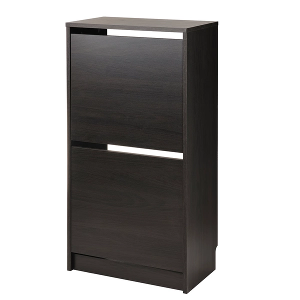 BISSA Schuhschrank, 2fach - schwarzbraun 49x28x93 cm