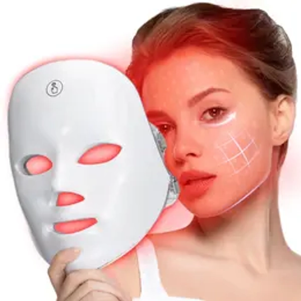 Red Light Therapy, 7 Color LED Light Face Mask, Photon Skin Rejuvenation For Daily Care, Cordless, Rechargeable, Ideal Gift For Women, Summer Gift Skincare Facial