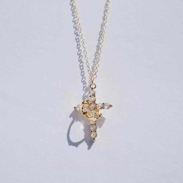 CROSS & CROWN NECKLACE
