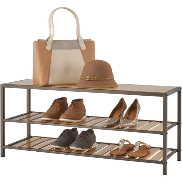 TRINITY 3-Tier Bamboo Shoe Bench