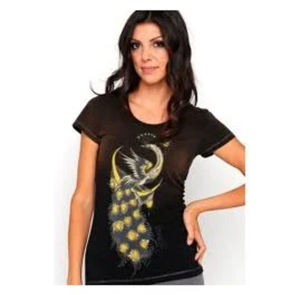 Ed Hardy Women's Moonlight Peacock T-Shirt