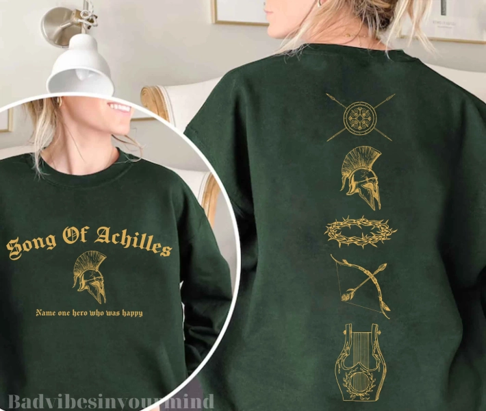 Song Of Achilles Sweatshirt, name one hero who was happy, Achilles And Patroclus, Greek Mythology Sweatshirt, Lgbtq shirt, Booklover Gift