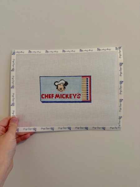 Chef Mickey’s Disney World Matchbox Needlepoint Canvas - Disney Restaurant Matchboxes