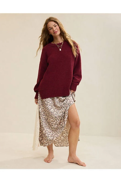 Aerie Like Candy Crew Sweater