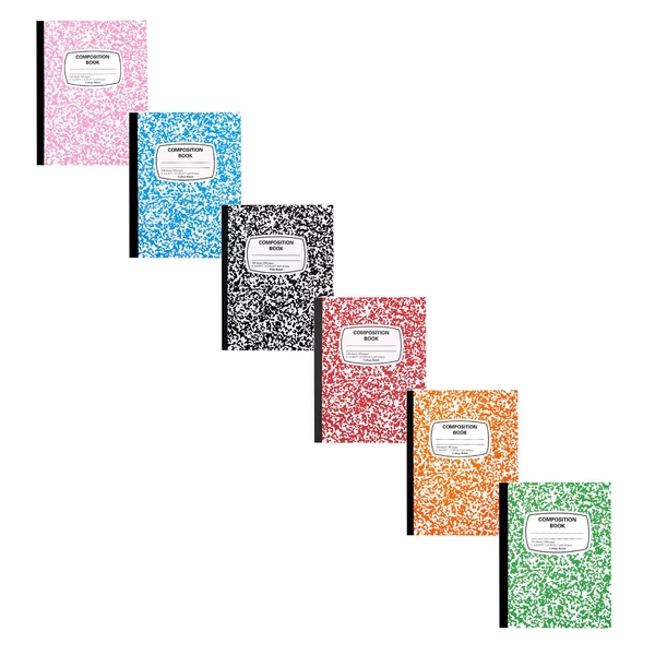 Composition Notebook Wide Ruled,Wide Ruled Marble Cover,Composition Notebooks,Notepad Lined Cute Journal Notebooks for Notes Taking Writing, Office Supplies,6PCS 100 sheets 200 Pages 9.7"*7.4" - Walmart.com