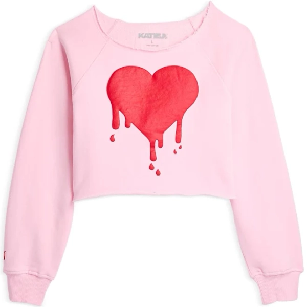 Katiejnyc Girls' Shane Off Shoulder Cropped Sweatshirt