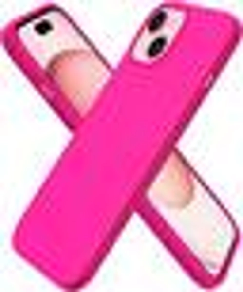 Ornarto - Compatible with iPhone 15 Case 6.1", Slim Liquid Silicone 3 Layers Full Covered Protective Cover - Hot Pink