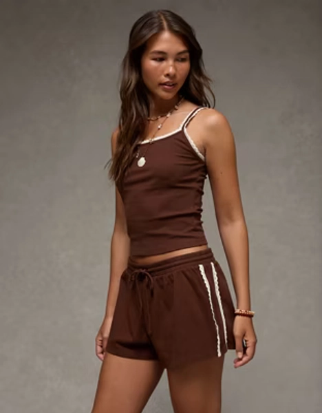 AE Crochet Trim Knit Short