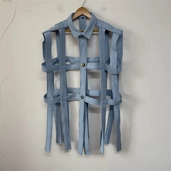 Shirts & Blouses Single-breasted Tide Brand Fashion Design Personalized Shirt new Fashion Joker Temperament Hollow Ladies' Shirt - AliExpress 200000345