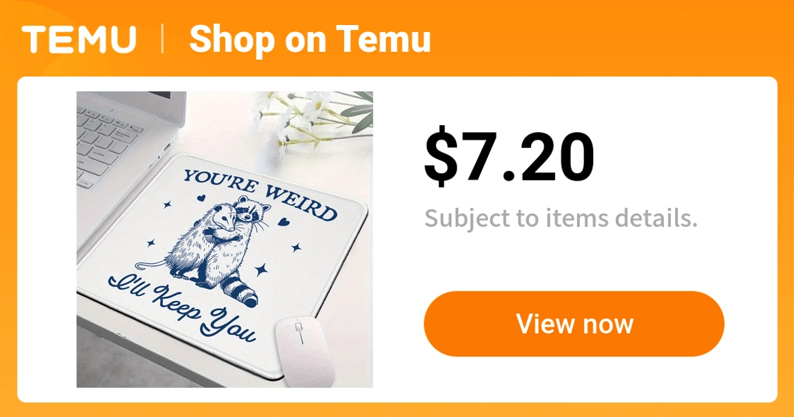 funny raccoon possum mouse pad youre weird ill keep - Temu