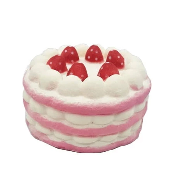 Roiihwy Ice Cream Squish Toys, Slow Rebound Squeeze Stress Balls Toys, Pink+Cream, 5.12 inch, Stress Relief Sensory Toys, Size: 5.12×5.12×5.12
