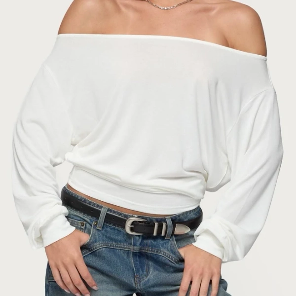 Edikted Women's Nannie Off Shoulder Oversized Top