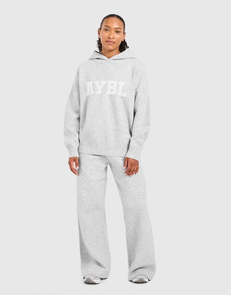 Grey AYBL Varsity Knitted Wide Joggers | JD Sports UK 