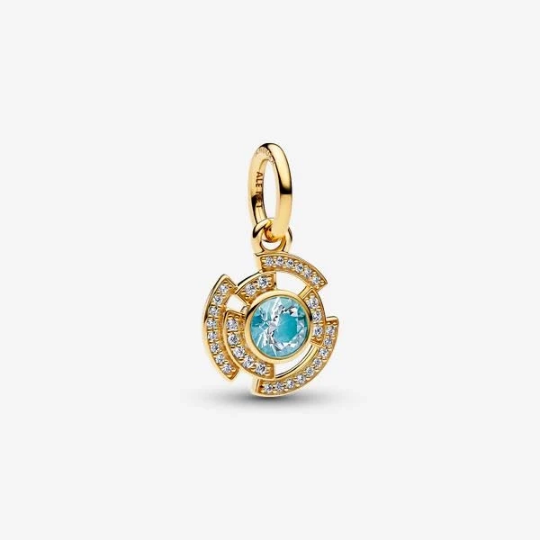 Pandora Marvel Iron Man Arc Reactor Gold-Plated Dangle Charm