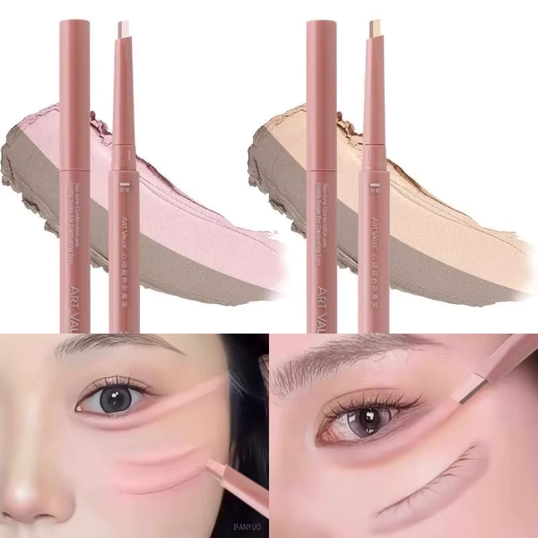 Three-dimensional Bicolor Under Eye Pencil Natural Lasting Pink Lying Silkworm Pencil Highlighter Aegyo Sal Eeyshadow Makeup - AliExpress 66