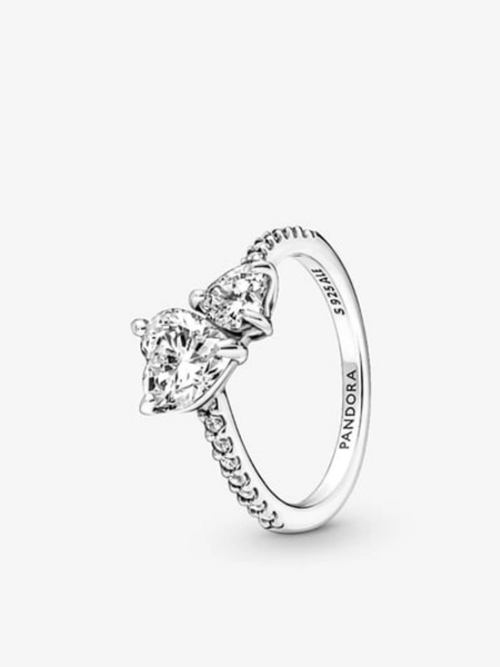 Double Heart Sparkling Ring