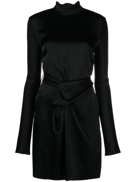 Nanushka robe en satin Charon à design torsadé | L