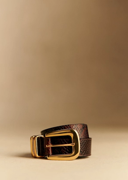 Oria Belt - Brown Python Print 