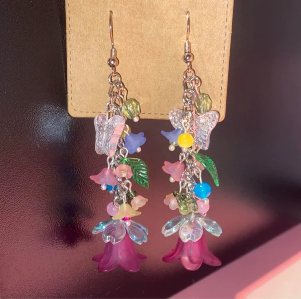 Depop: Handmade Whimsical Flower Earrings