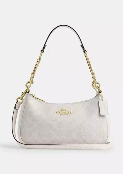 Teri Shoulder Bag In Signature Beaded Satin