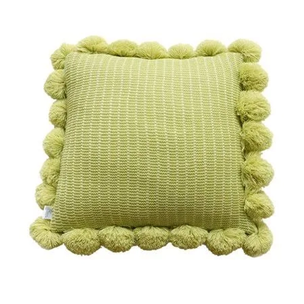 Chunyan Matcha green pillow, cushion, with inner core, small and fresh waist cushion, sofa, living room, bedside pillow(green), Size: 19.6, Blue